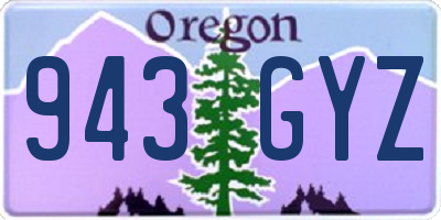 OR license plate 943GYZ