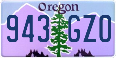 OR license plate 943GZO