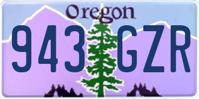 OR license plate 943GZR