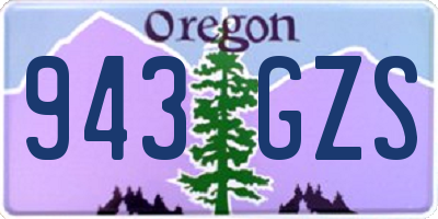 OR license plate 943GZS