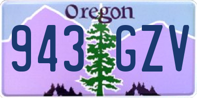 OR license plate 943GZV