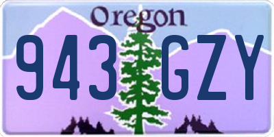 OR license plate 943GZY