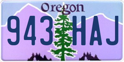 OR license plate 943HAJ