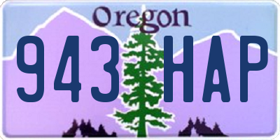 OR license plate 943HAP