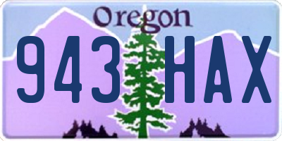 OR license plate 943HAX