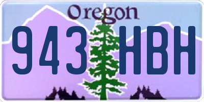 OR license plate 943HBH