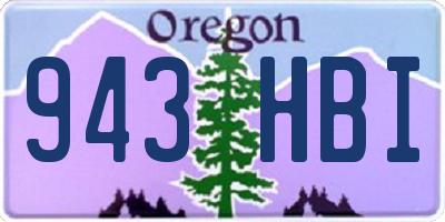 OR license plate 943HBI