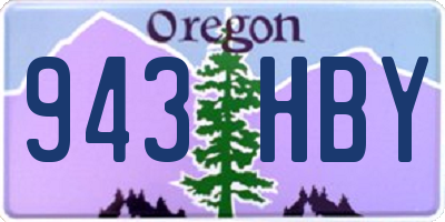OR license plate 943HBY
