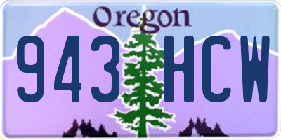 OR license plate 943HCW