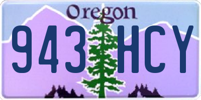 OR license plate 943HCY