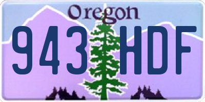 OR license plate 943HDF