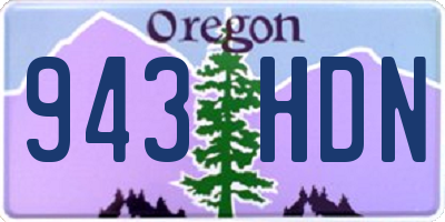 OR license plate 943HDN