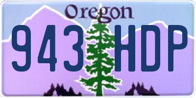 OR license plate 943HDP