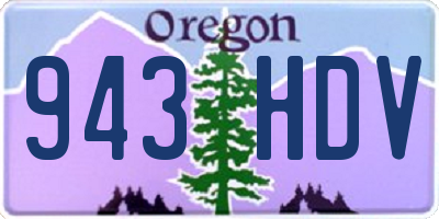 OR license plate 943HDV