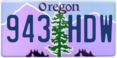 OR license plate 943HDW
