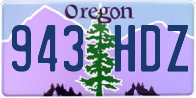 OR license plate 943HDZ