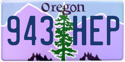 OR license plate 943HEP