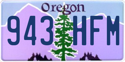 OR license plate 943HFM