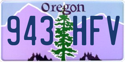 OR license plate 943HFV