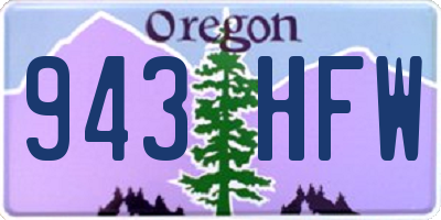 OR license plate 943HFW