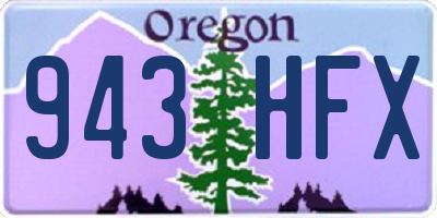 OR license plate 943HFX
