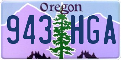 OR license plate 943HGA