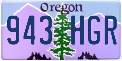OR license plate 943HGR