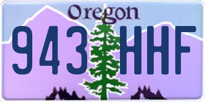 OR license plate 943HHF