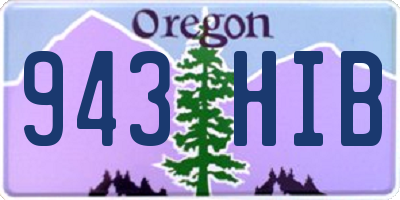 OR license plate 943HIB