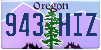 OR license plate 943HIZ