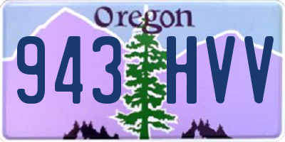 OR license plate 943HVV