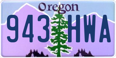 OR license plate 943HWA
