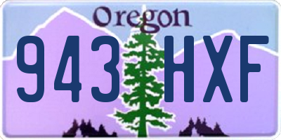 OR license plate 943HXF