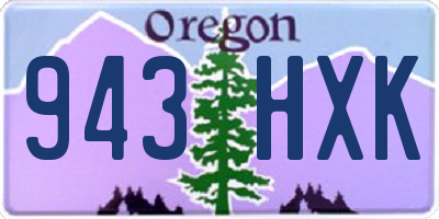 OR license plate 943HXK
