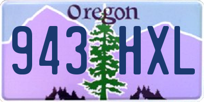 OR license plate 943HXL