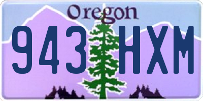 OR license plate 943HXM