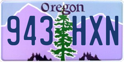 OR license plate 943HXN