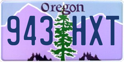 OR license plate 943HXT