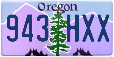OR license plate 943HXX
