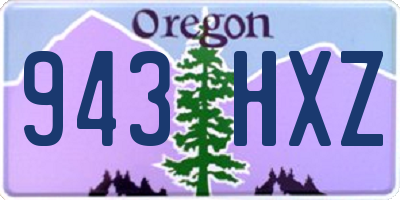 OR license plate 943HXZ