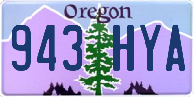OR license plate 943HYA