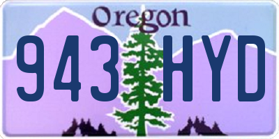 OR license plate 943HYD