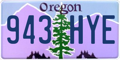 OR license plate 943HYE