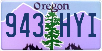 OR license plate 943HYI