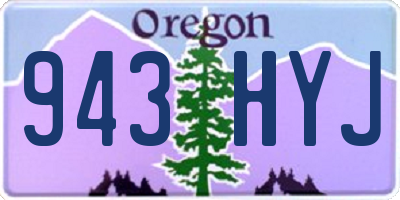 OR license plate 943HYJ