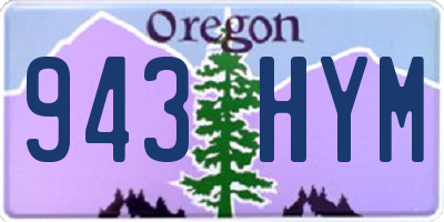 OR license plate 943HYM