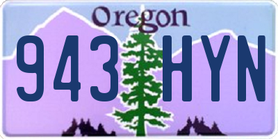 OR license plate 943HYN