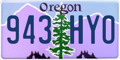 OR license plate 943HYO