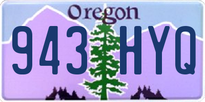 OR license plate 943HYQ