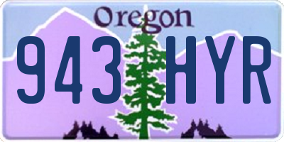 OR license plate 943HYR